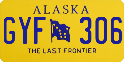 AK license plate GYF306