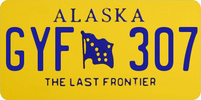 AK license plate GYF307