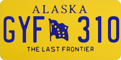 AK license plate GYF310