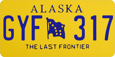 AK license plate GYF317