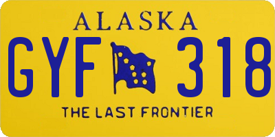 AK license plate GYF318