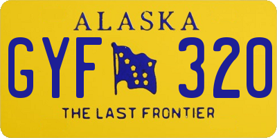 AK license plate GYF320