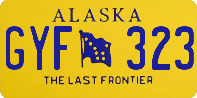 AK license plate GYF323