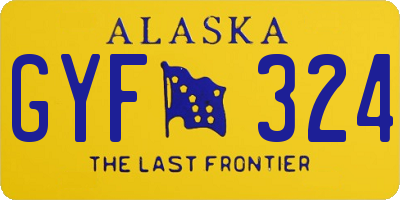 AK license plate GYF324