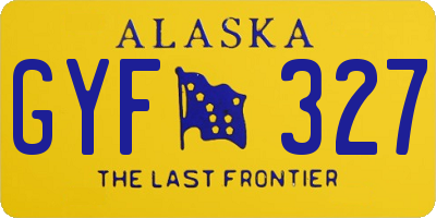 AK license plate GYF327