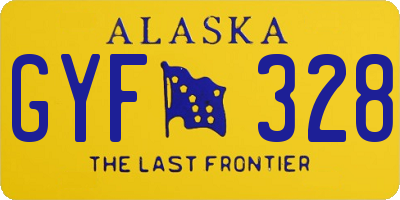 AK license plate GYF328