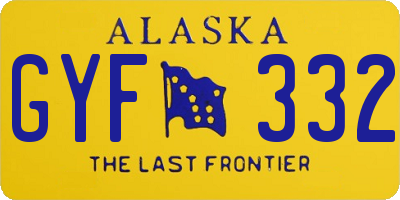 AK license plate GYF332