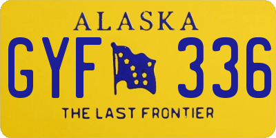 AK license plate GYF336