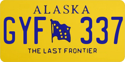 AK license plate GYF337