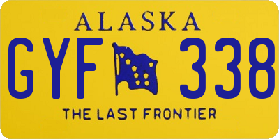 AK license plate GYF338