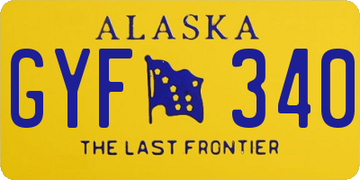 AK license plate GYF340