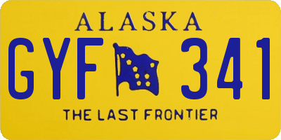 AK license plate GYF341