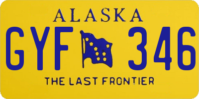 AK license plate GYF346