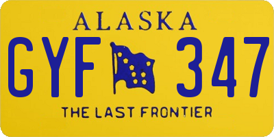 AK license plate GYF347