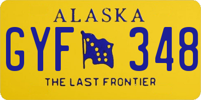 AK license plate GYF348