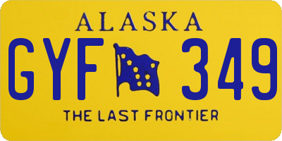 AK license plate GYF349
