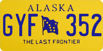 AK license plate GYF352