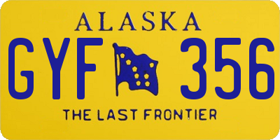 AK license plate GYF356
