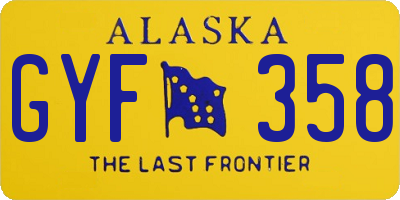 AK license plate GYF358