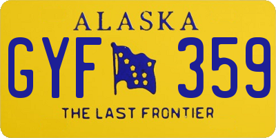 AK license plate GYF359