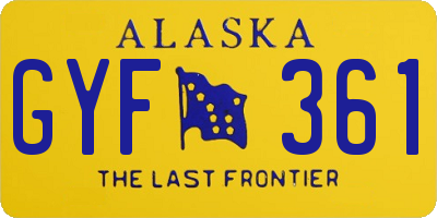 AK license plate GYF361