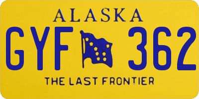 AK license plate GYF362