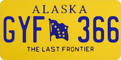 AK license plate GYF366