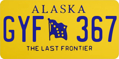 AK license plate GYF367
