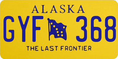 AK license plate GYF368