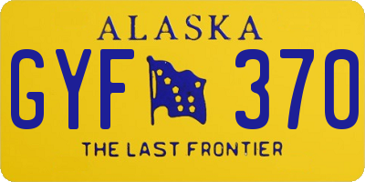 AK license plate GYF370