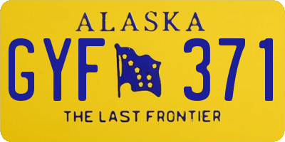 AK license plate GYF371