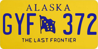 AK license plate GYF372