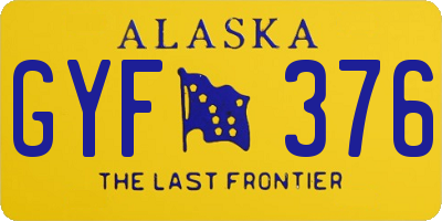 AK license plate GYF376