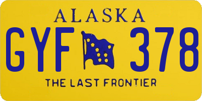 AK license plate GYF378