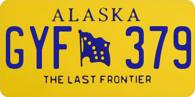 AK license plate GYF379