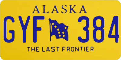 AK license plate GYF384