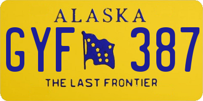 AK license plate GYF387