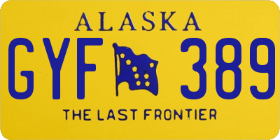 AK license plate GYF389