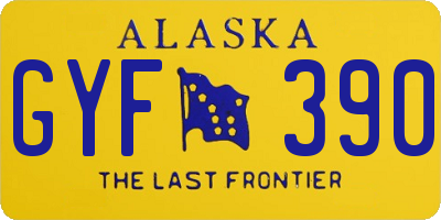 AK license plate GYF390