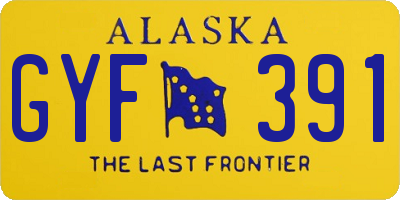 AK license plate GYF391