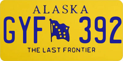 AK license plate GYF392