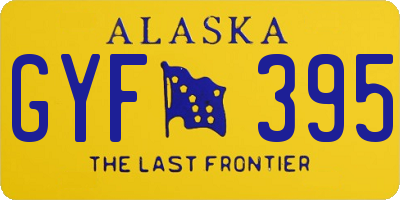 AK license plate GYF395