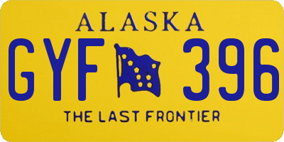 AK license plate GYF396
