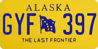 AK license plate GYF397