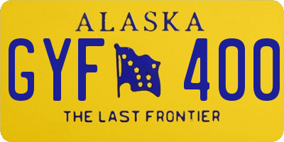 AK license plate GYF400