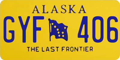 AK license plate GYF406