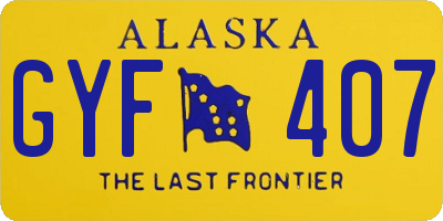 AK license plate GYF407