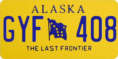 AK license plate GYF408