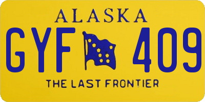 AK license plate GYF409