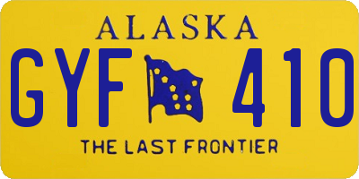 AK license plate GYF410